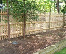 Wood fencing
