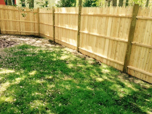 Wood fencing