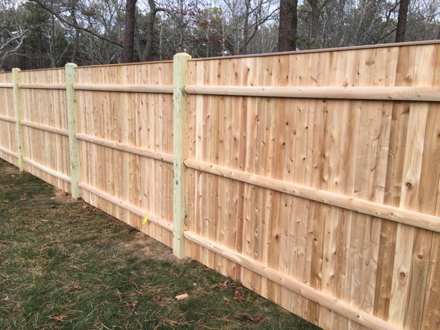 Wood fencing