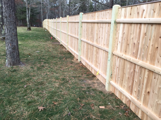 Wood fencing