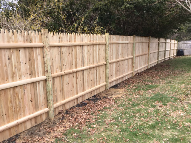 Wood fencing