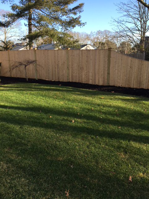 Wood fencing