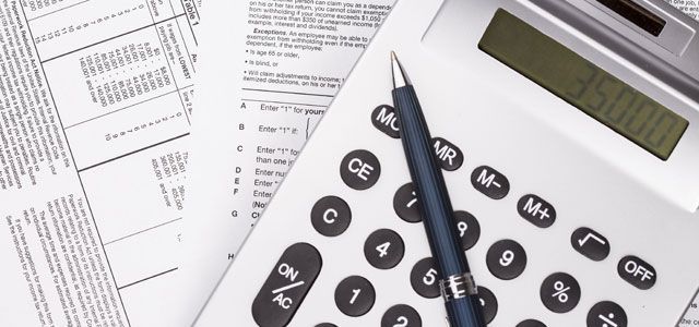 Calculator and financial records