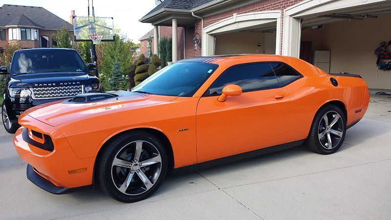 orange car Tinting