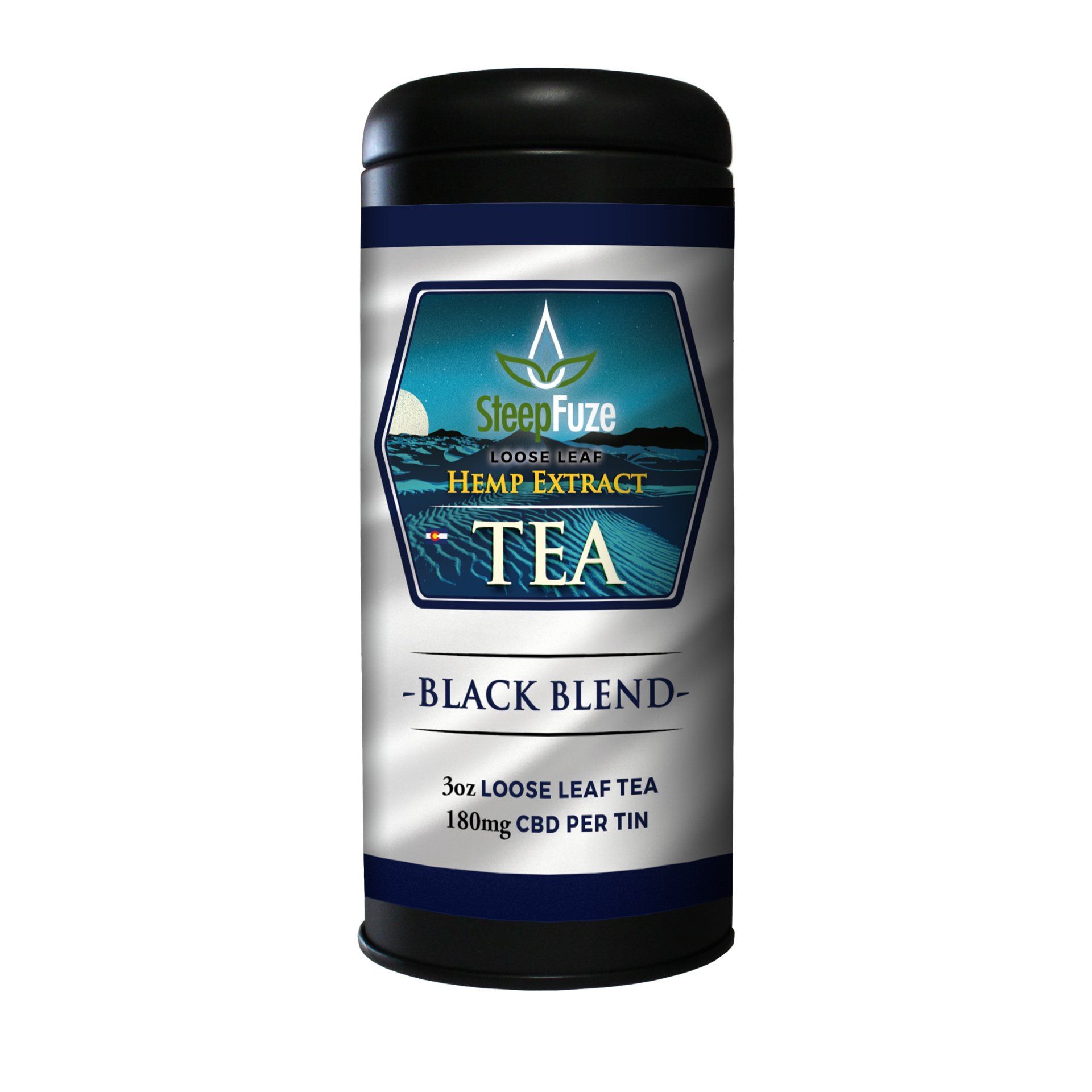 Black Blend – 3 oz Loose Leaf Tea – 180 mg CBD