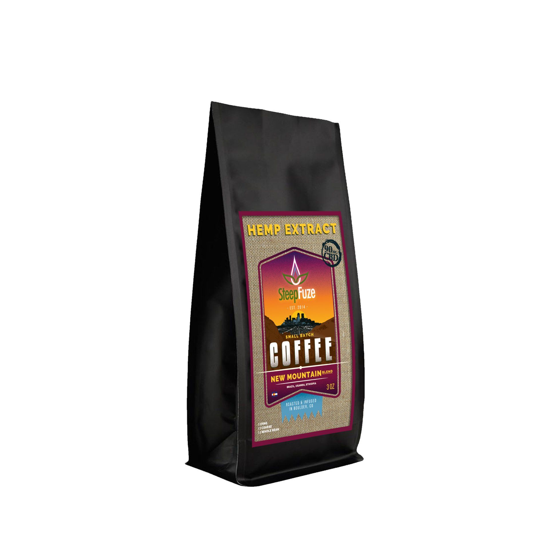 New Mountain Blend – 3 oz Coffee – 90 mg CBD