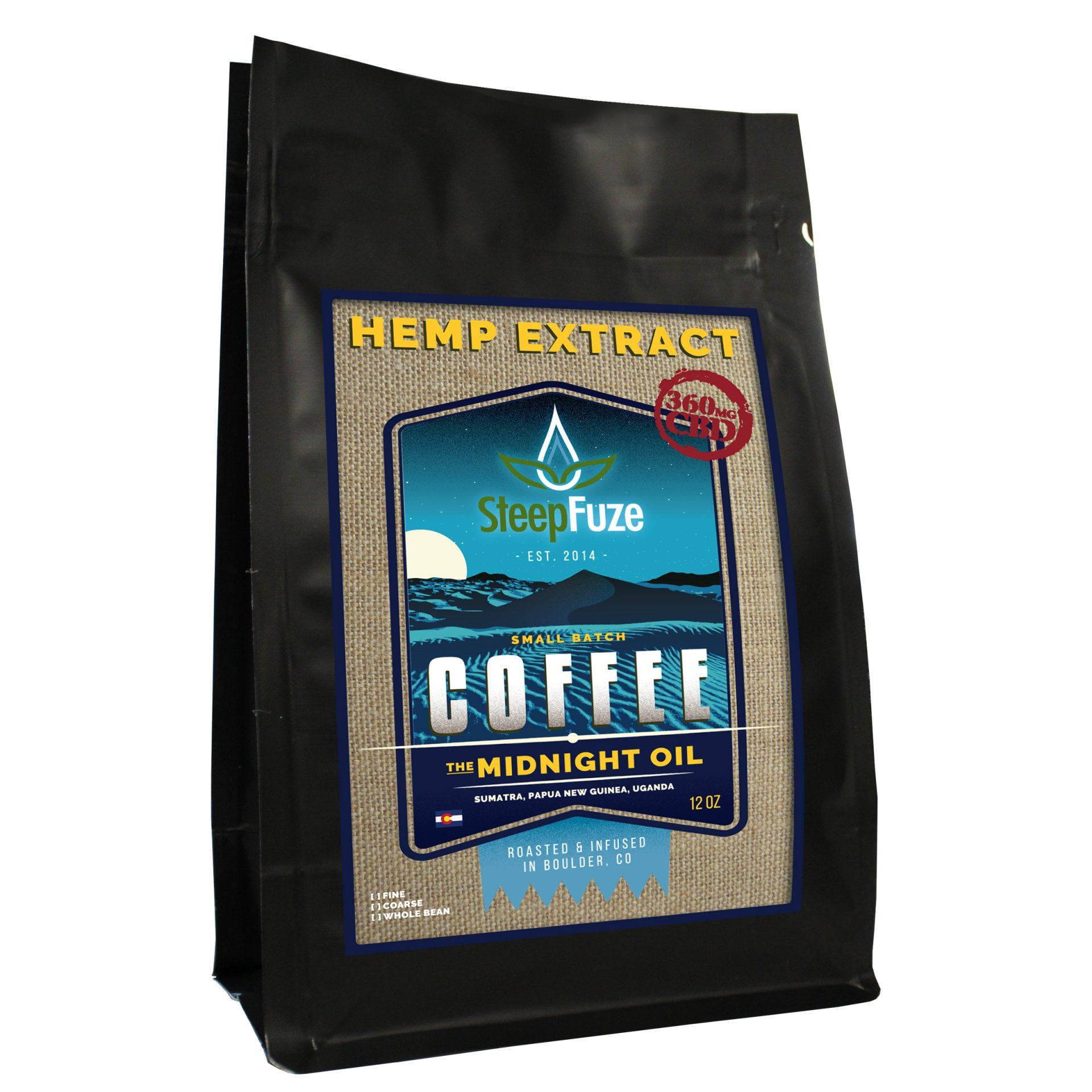 The Midnight Oil – 12 oz Coffee – 360 mg CBD