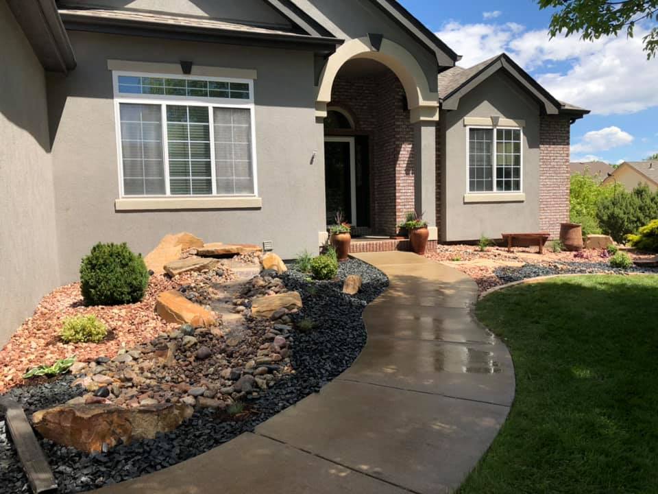 Hardscaping and landscaping