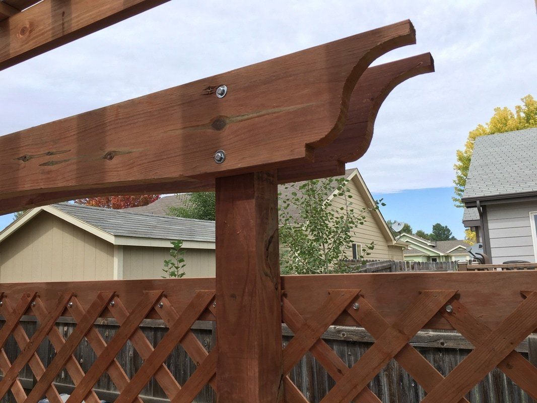 Decorative pergola end