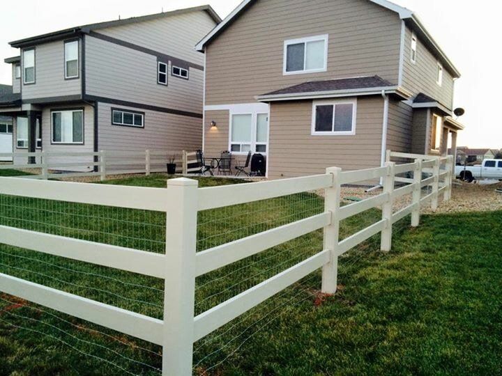 Vinyl fence with dog screen
