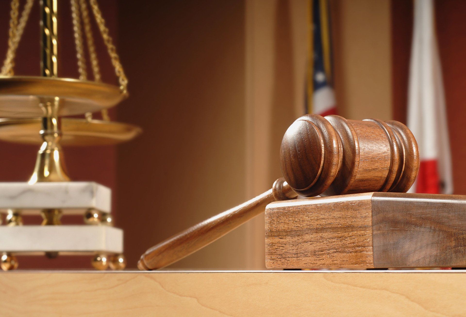 Gavel and scale of justice