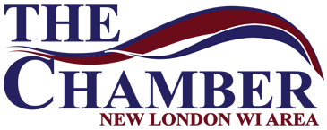 The logo for the chamber new london wi area