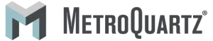 Logo for MetroQuartz, a company. Features a stylized