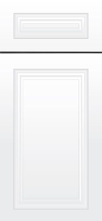 White door with rectangular mail slot above a rectangular panel.