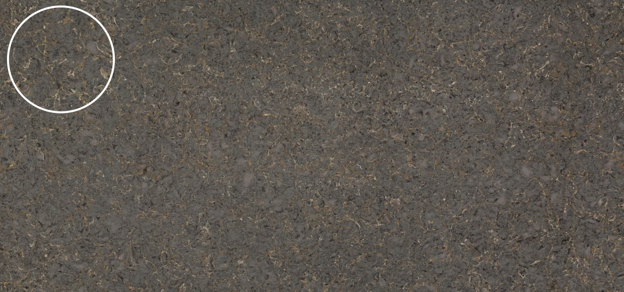Dark, textured surface with a light-colored circle in the upper-left corner.