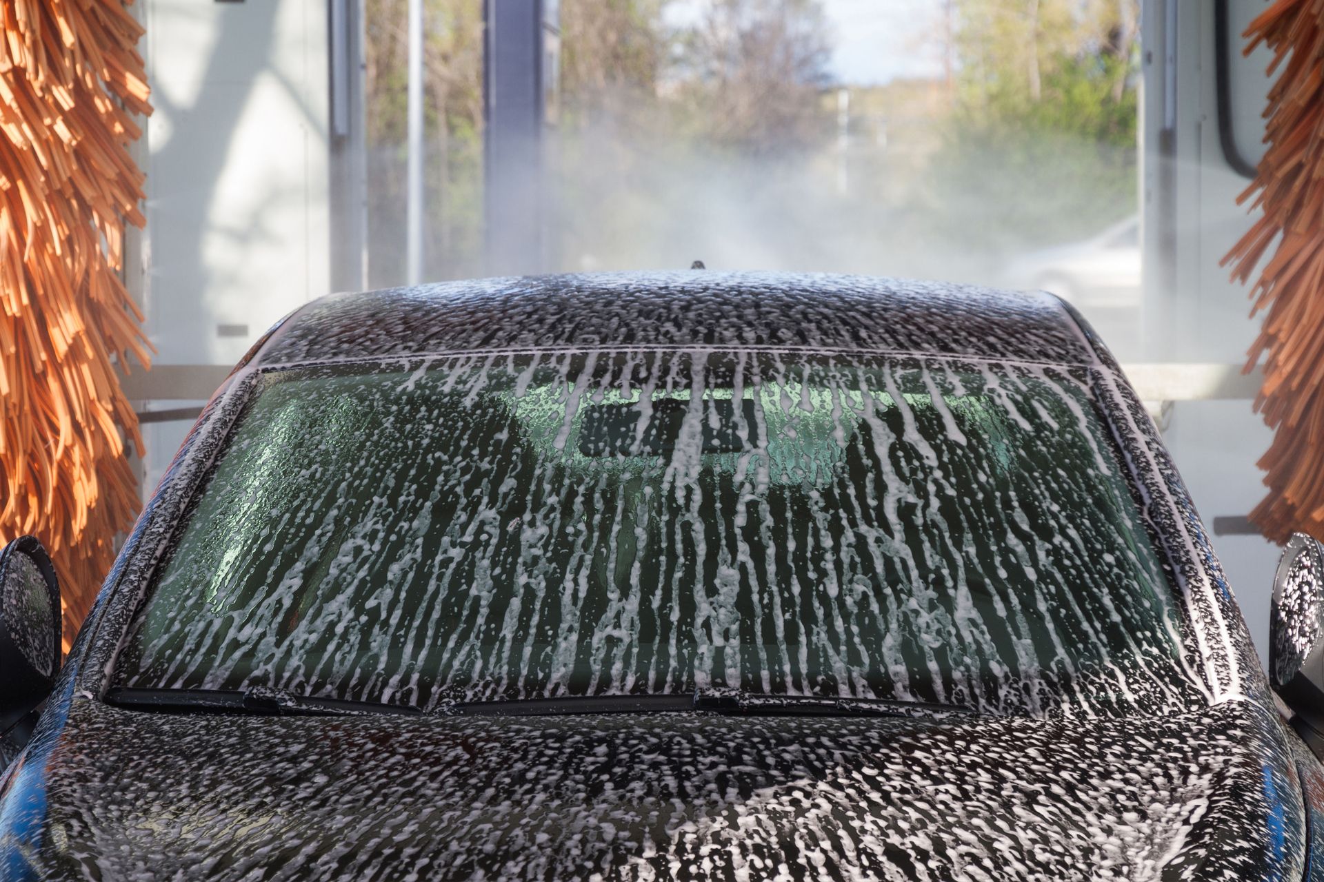 Automatic brush car wash