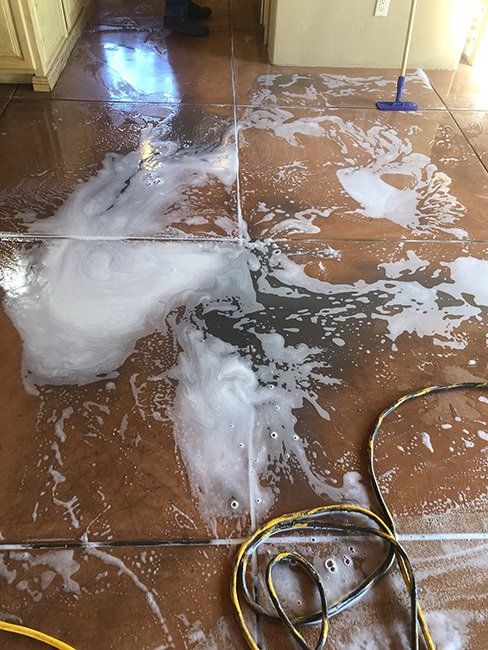 Before floor cleaning