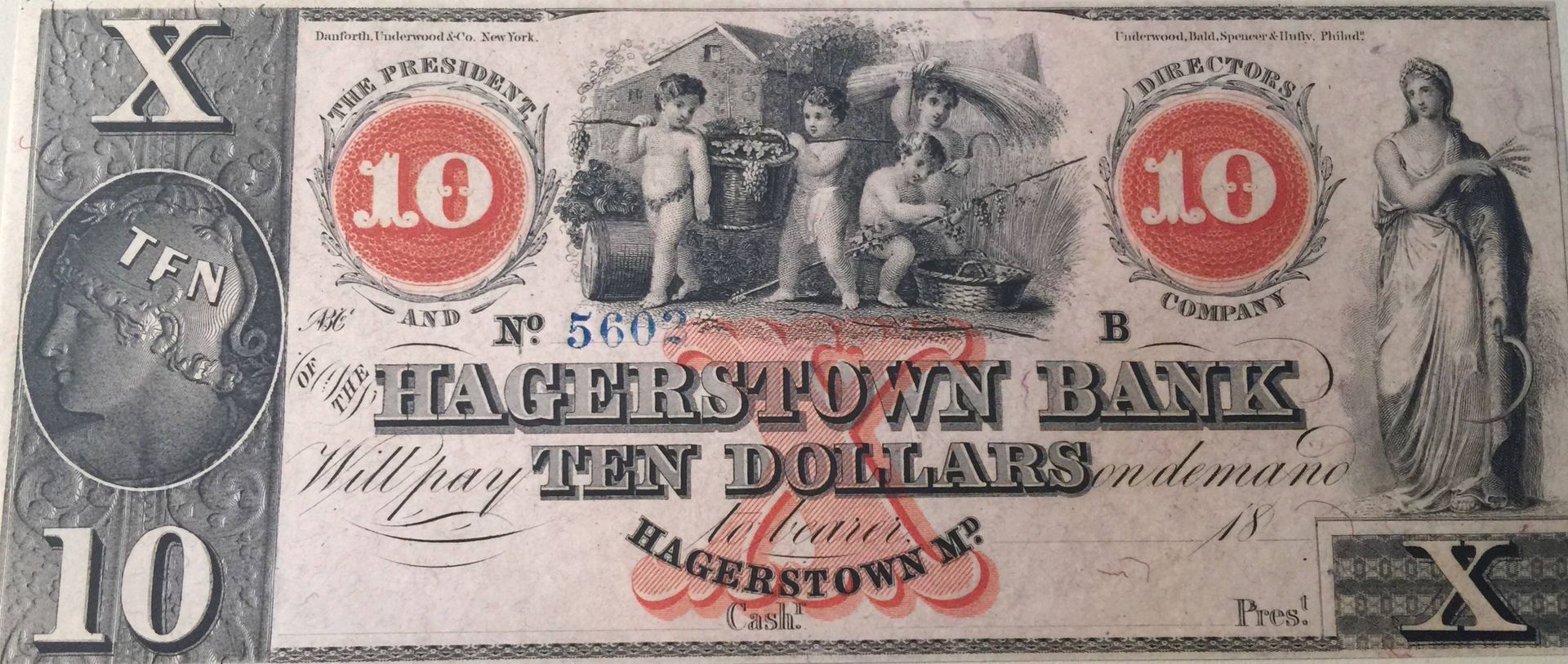 Vintage 10 pesos banknote with grayscale portrait, red seals, and ornate lettering