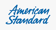 American Standard logo in blue script on a white background