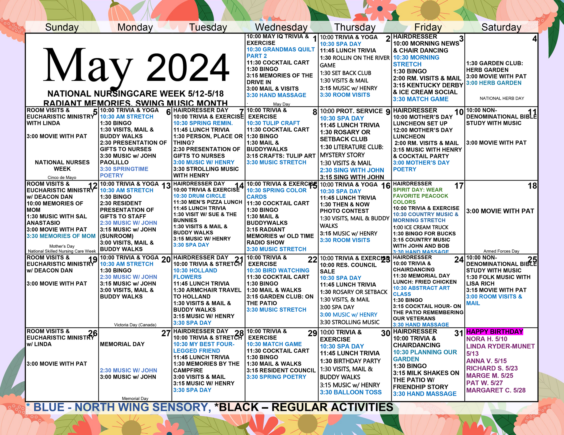 May 2024 Events Calendar