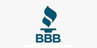 BBB logo with a blue flame icon above the letters “BBB” on a white background