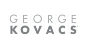 George Kovacs logo in gray and black text on a white background