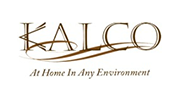 KALCO logo with the tagline At Home In Any Environment in gold text on a white background