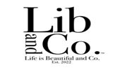 Black-and-white Lib and Co. logo with the tagline Life is Beautiful and Co. Est. 2022.