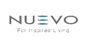 NUEVO logo with gray stylized text and the tagline For Insured Living