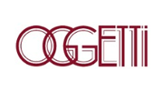 Maroon OGGETTI wordmark logo on a white background