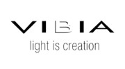 VIBIA logo with the tagline light is creation on a white background