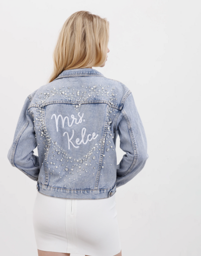 Woman with denim jacket