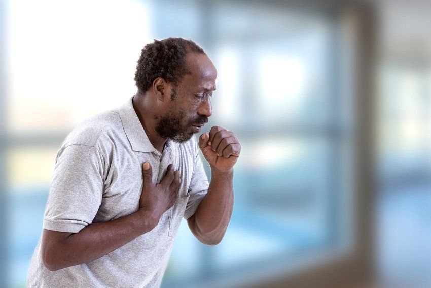 Coughing man