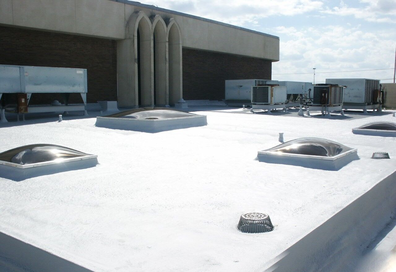 After spray foam roof  installation