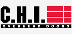 CHI Overhead Doors logo: Black bold letters 