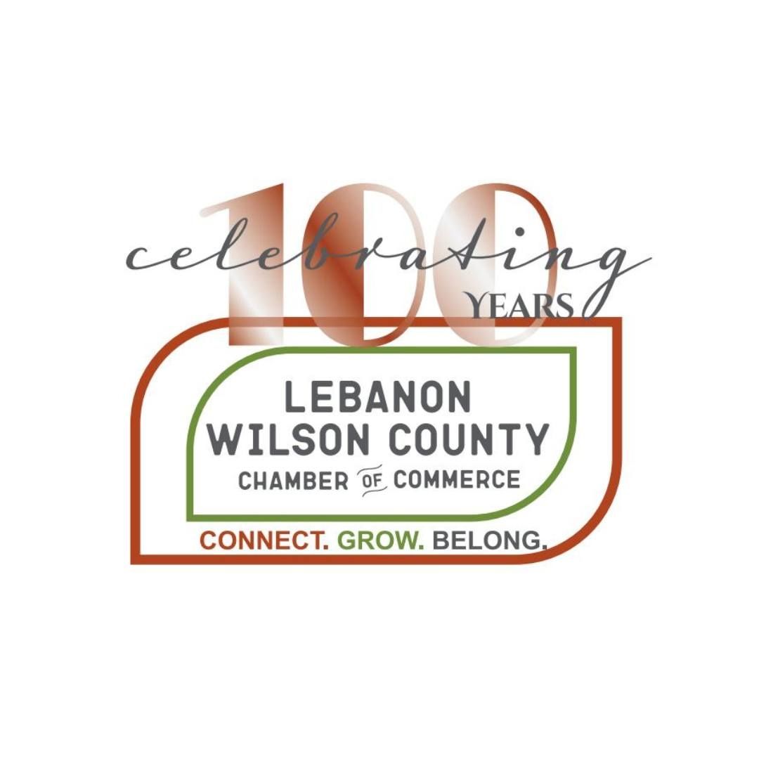 A logo for the lebanon wilson county chamber of commerce