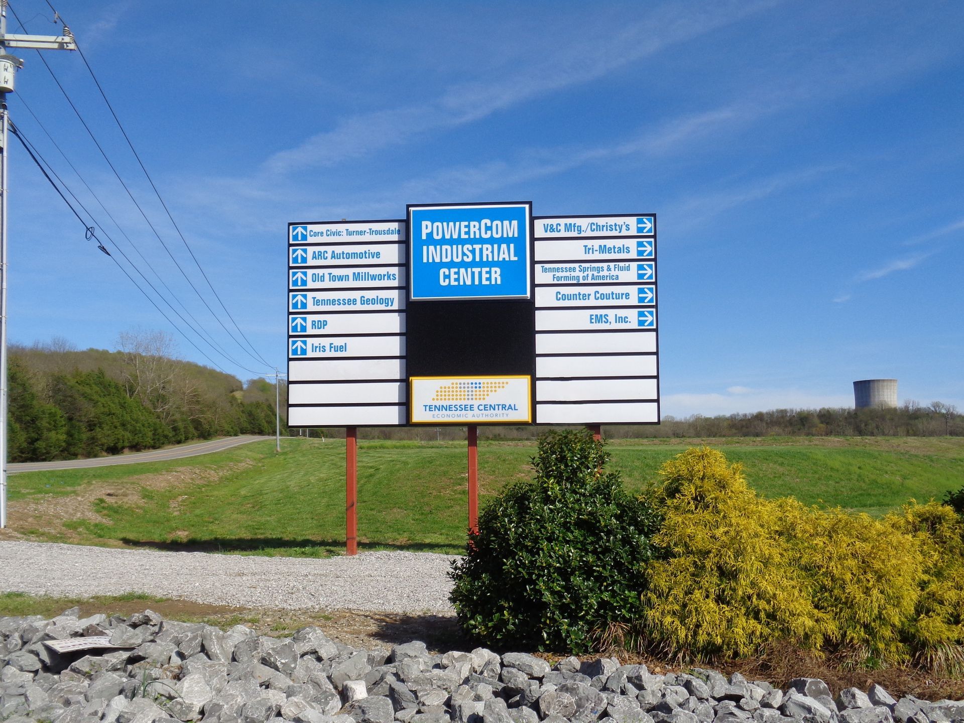 A sign that says princeton industrial center on it