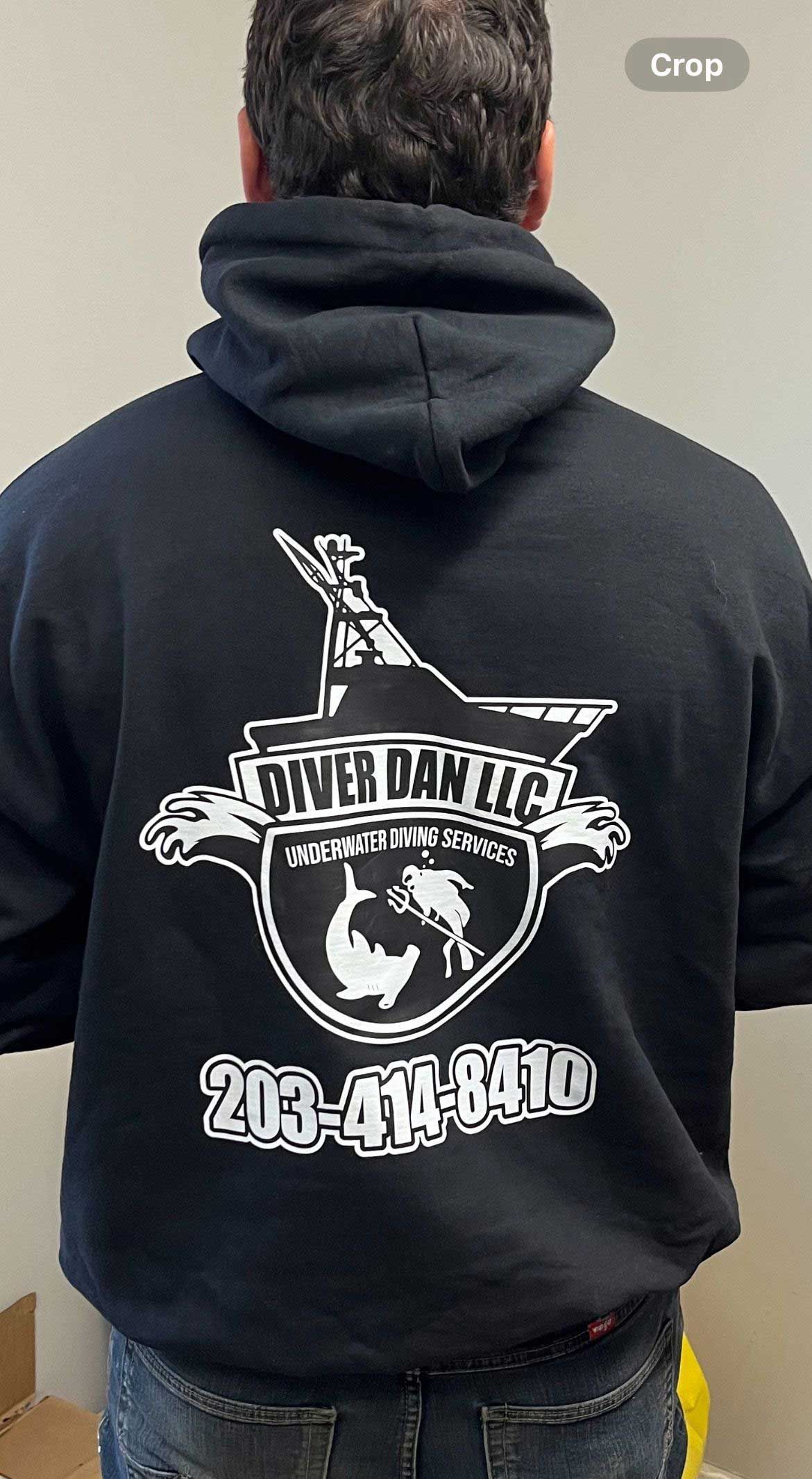 dan diver hoodie - back