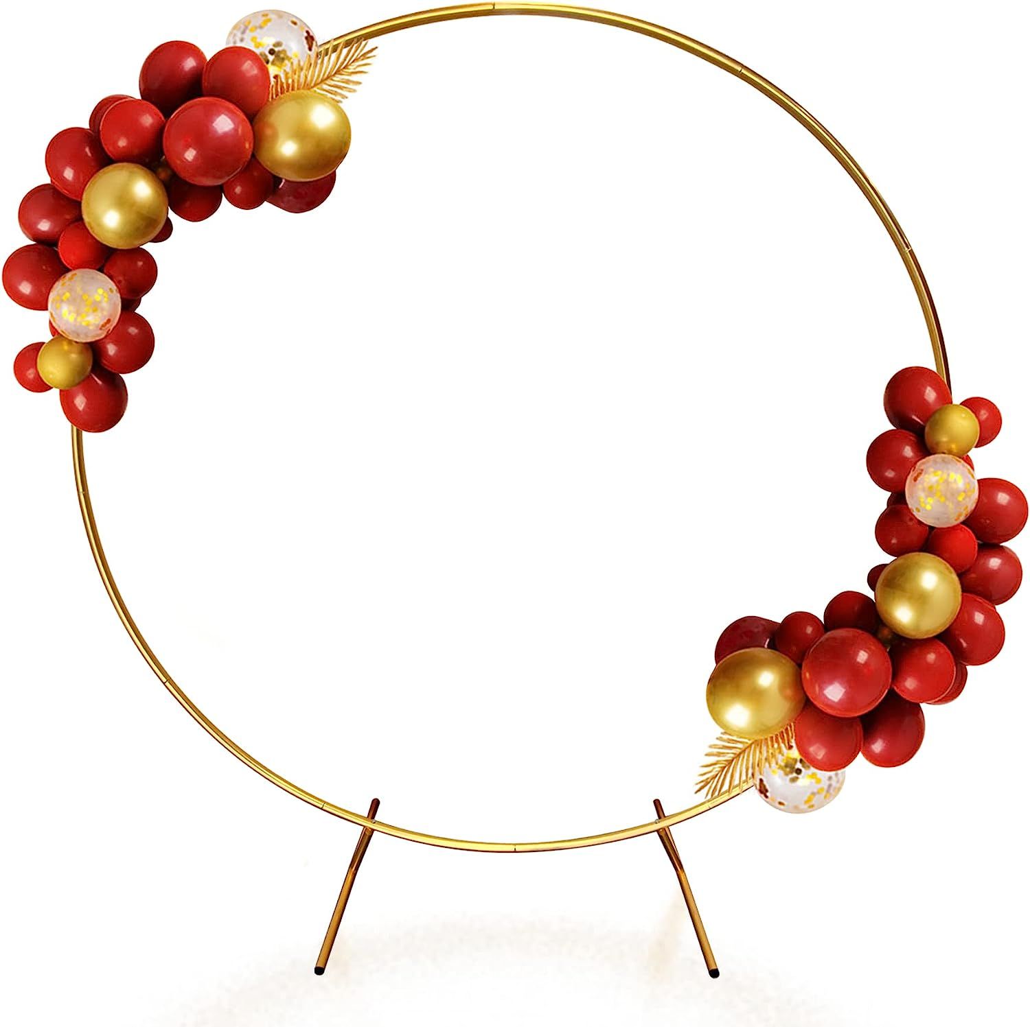 Rounded frame with balloons on both sides