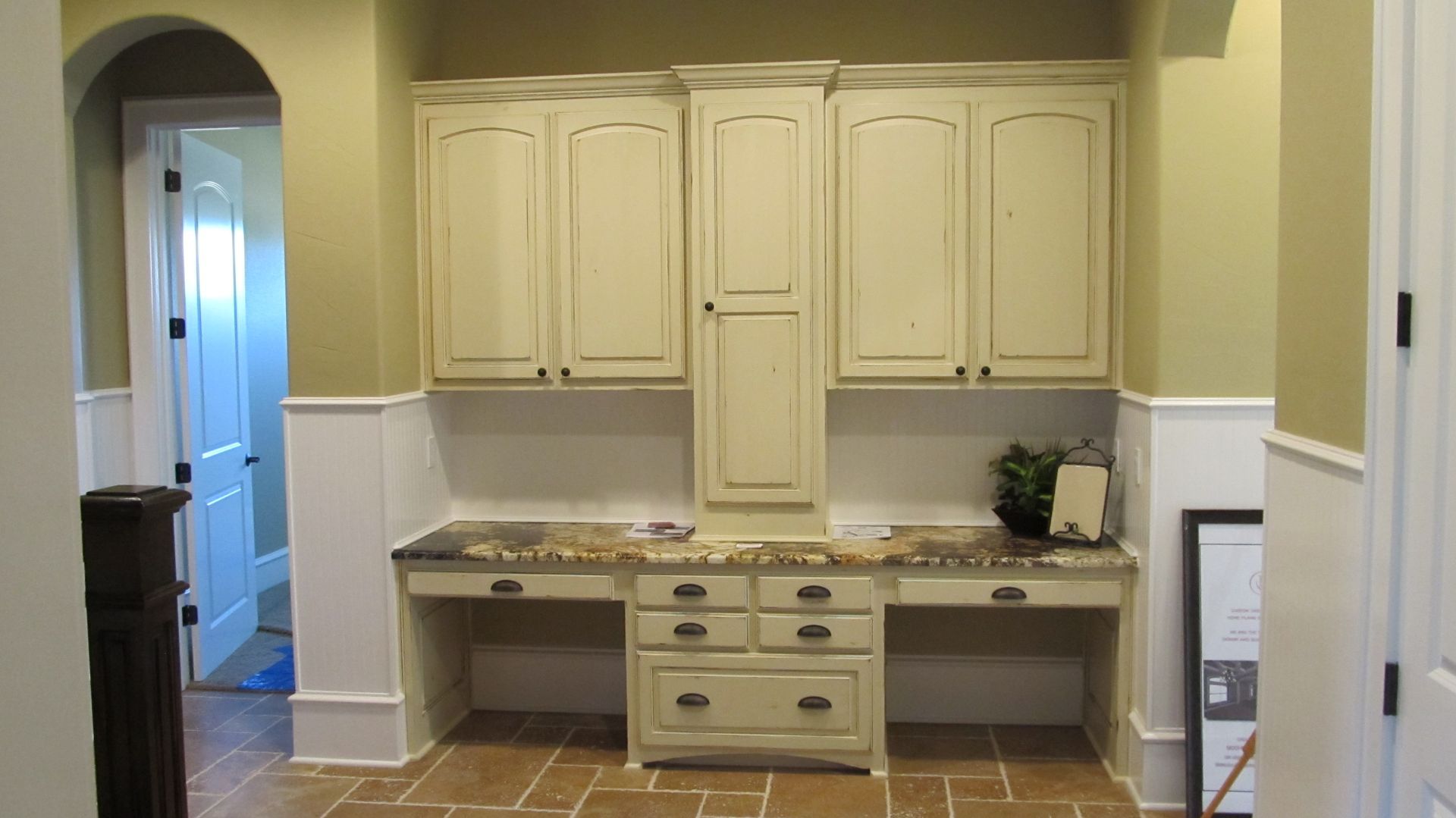 wooden cabinets