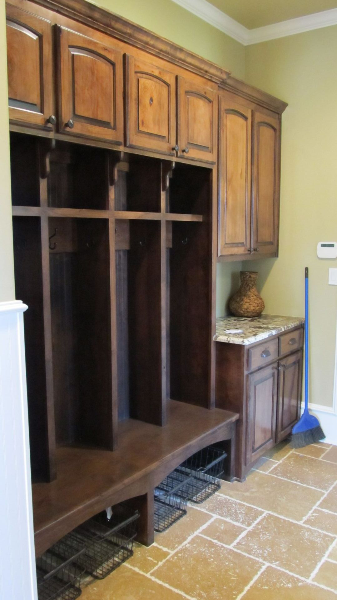 wooden cabinets