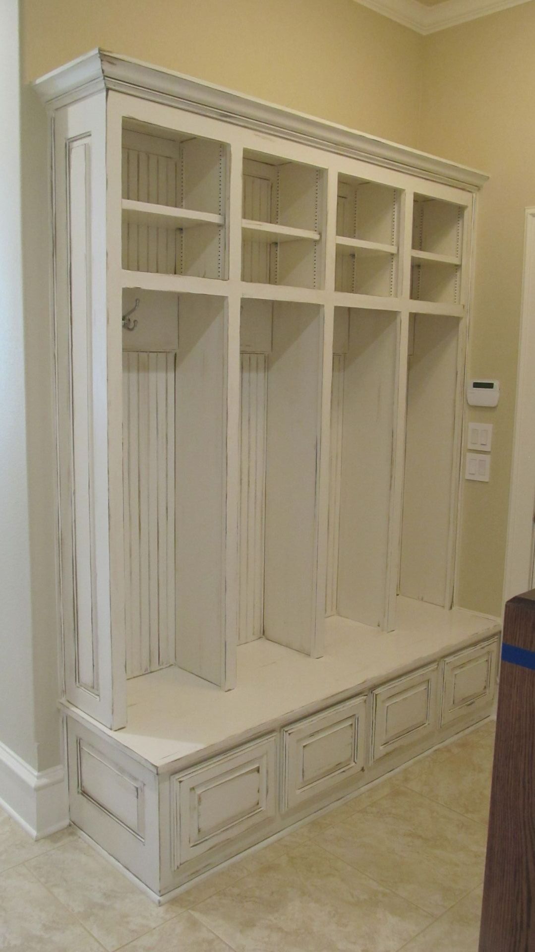 wooden cabinets