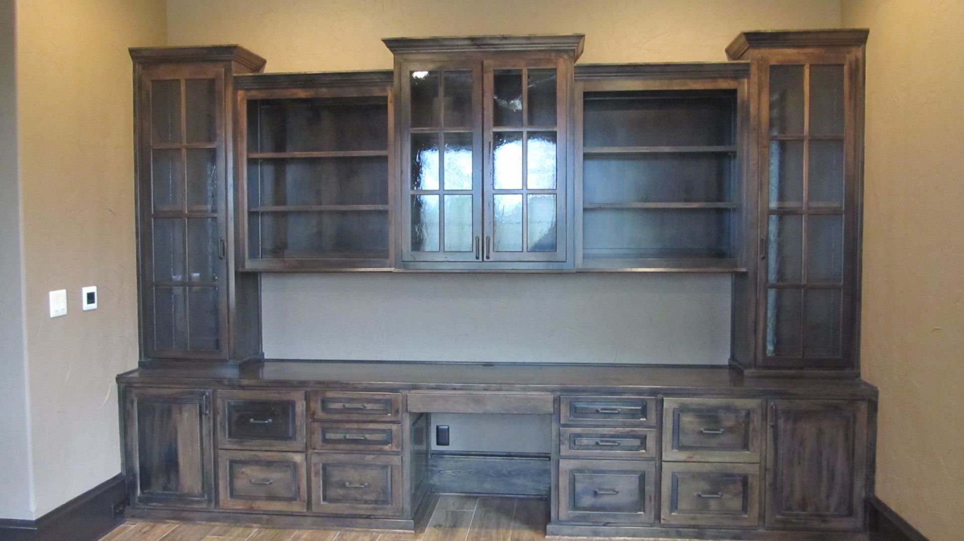 wooden cabinets