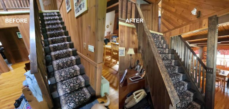 before and after stairs