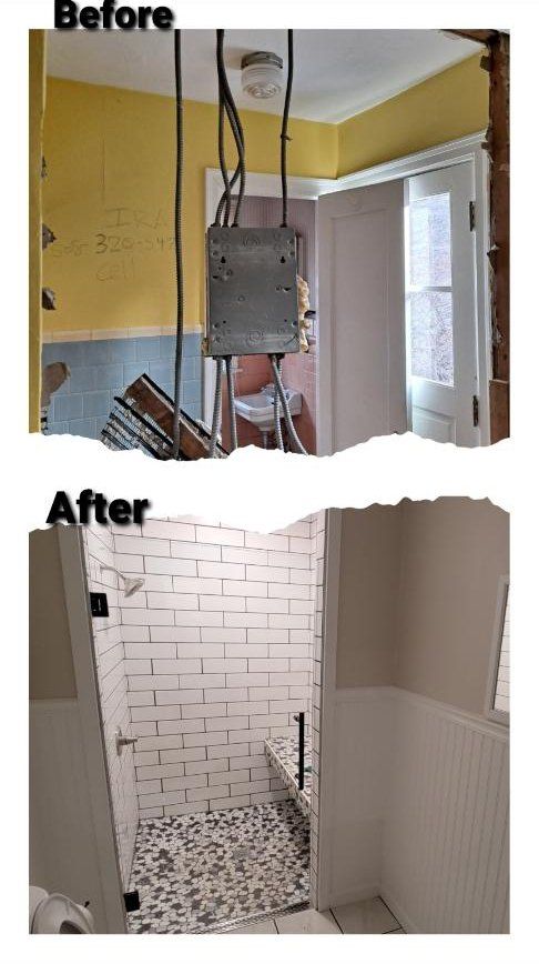 before and after bathroom remodeling
