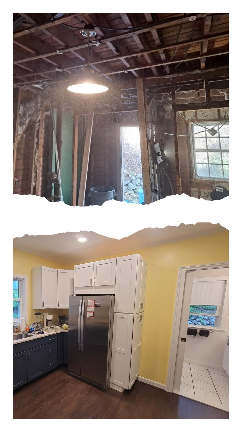 before and after kitchen works