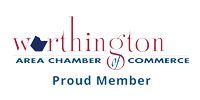 Logo for the Worthington Area Chamber of Commerce. Text reads