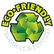 Green recycling symbol around a globe, with