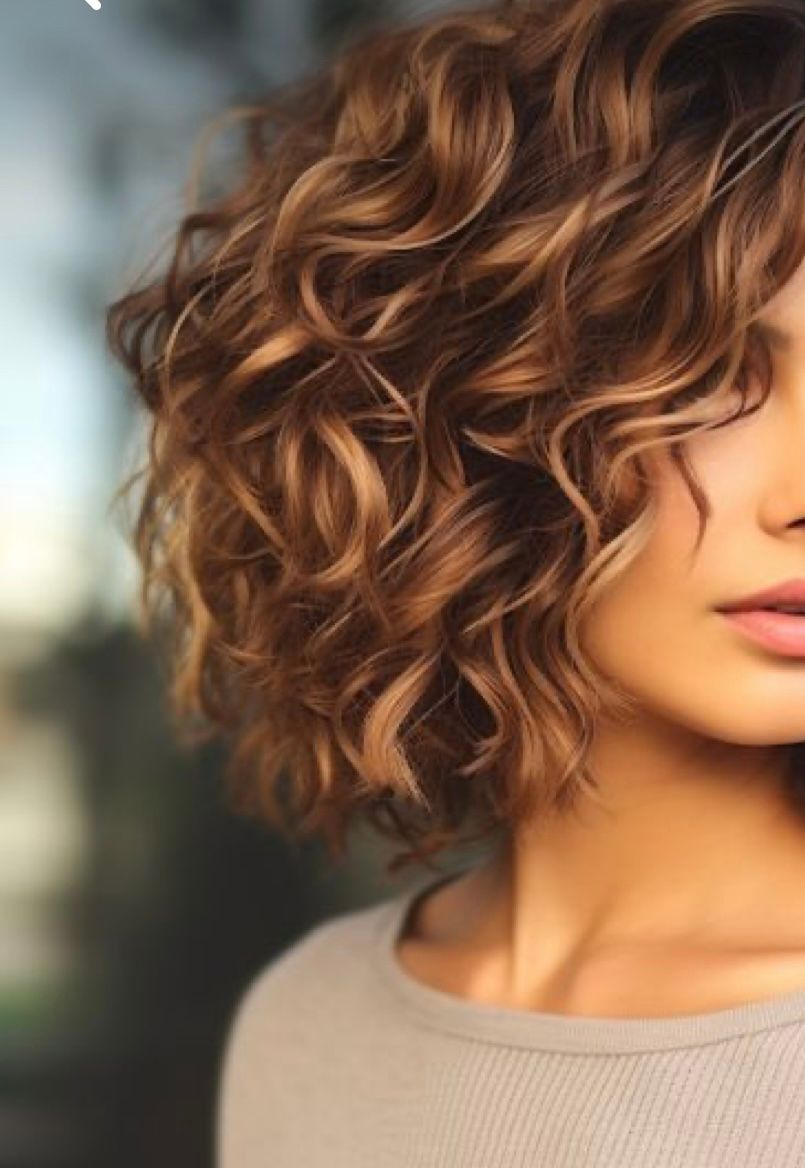 a woman with beautiful curly hair