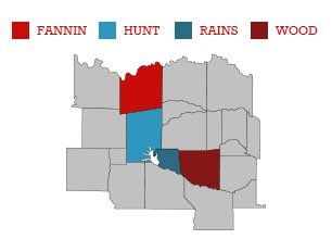 A + Hanks Construction Service Area Map